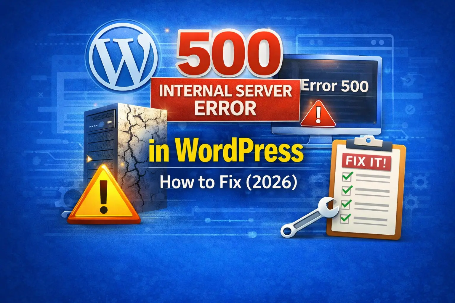 500 Internal Server Error in WordPress – How to Fix (2026)