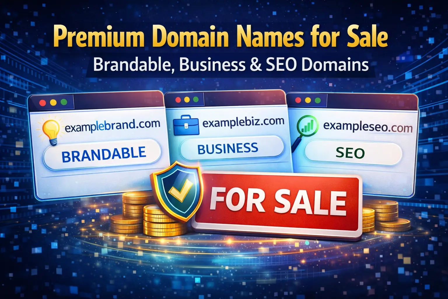 Premium Domain Names for Sale Worldwide – Brandable, Business & SEO Domains