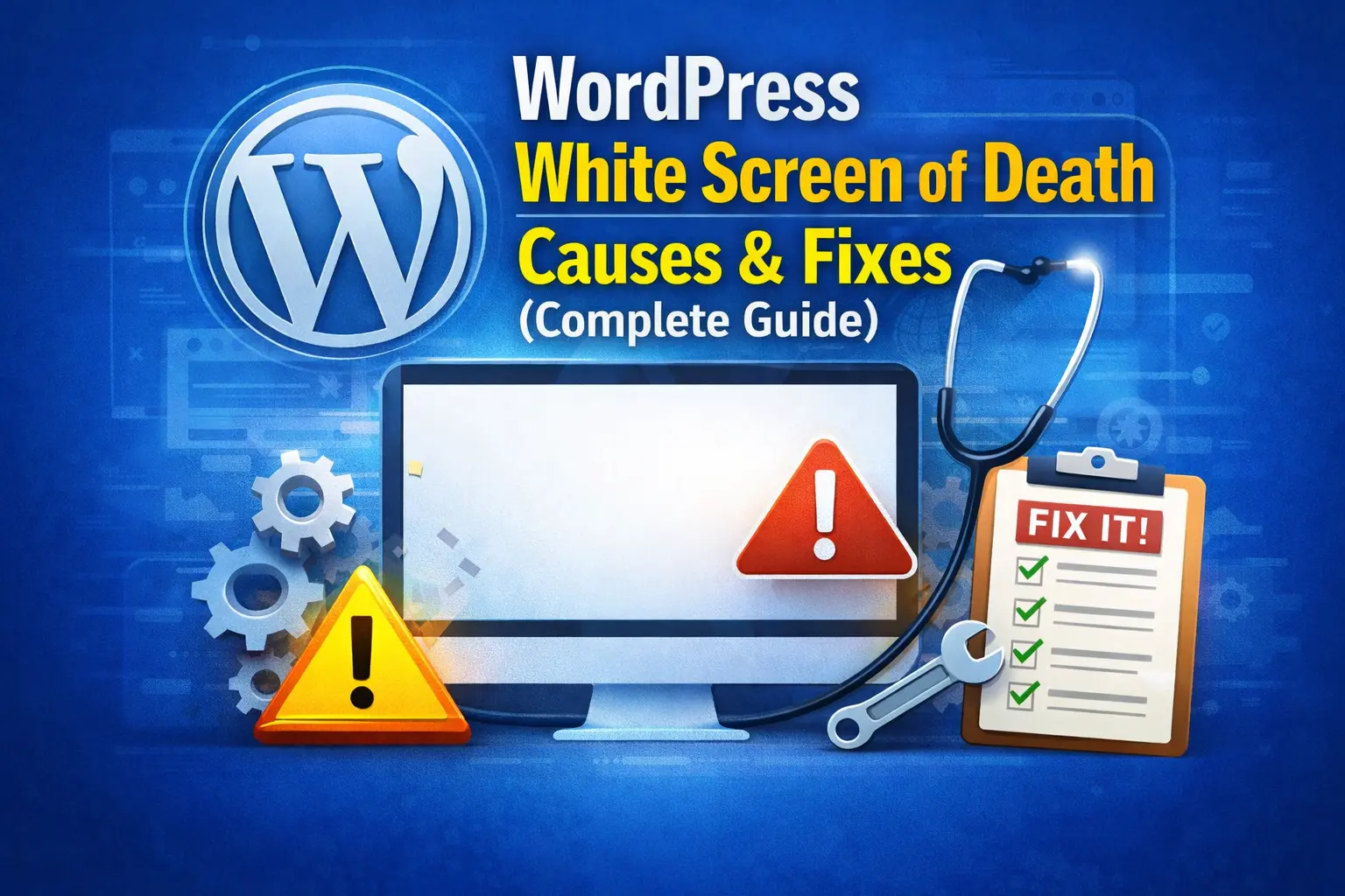 WordPress White Screen of Death – Causes & Fixes (Complete Guide)